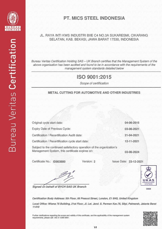 ISO 9001 : 2015