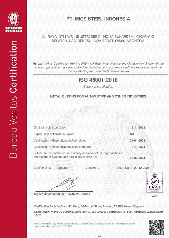 ISO 45001 : 2018